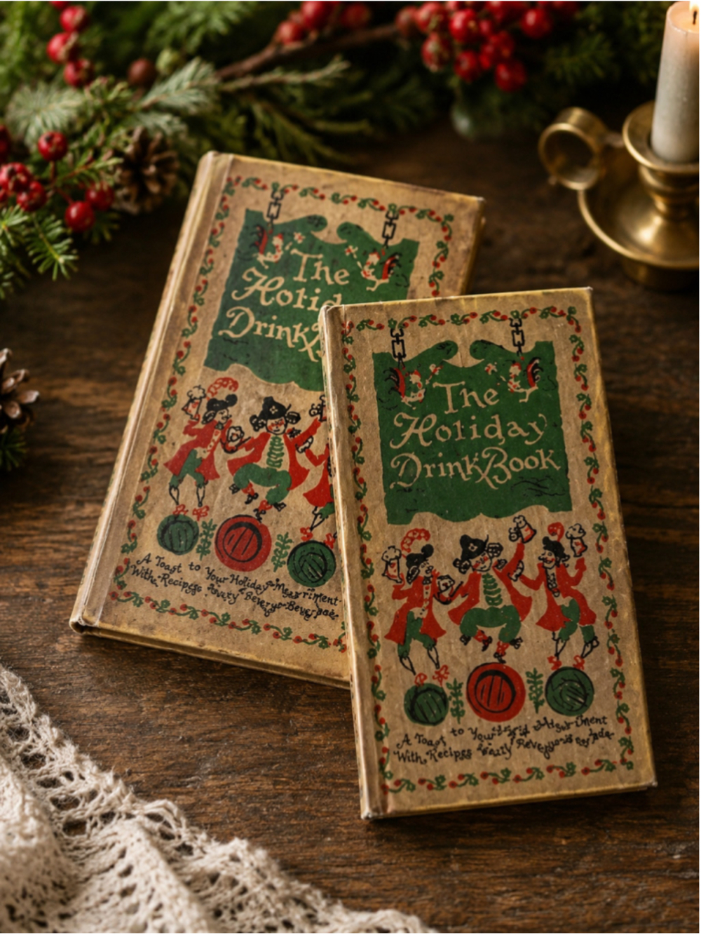 Vintage 1951 The Holiday Drink Book Peter Pauper Press w/ Original Box